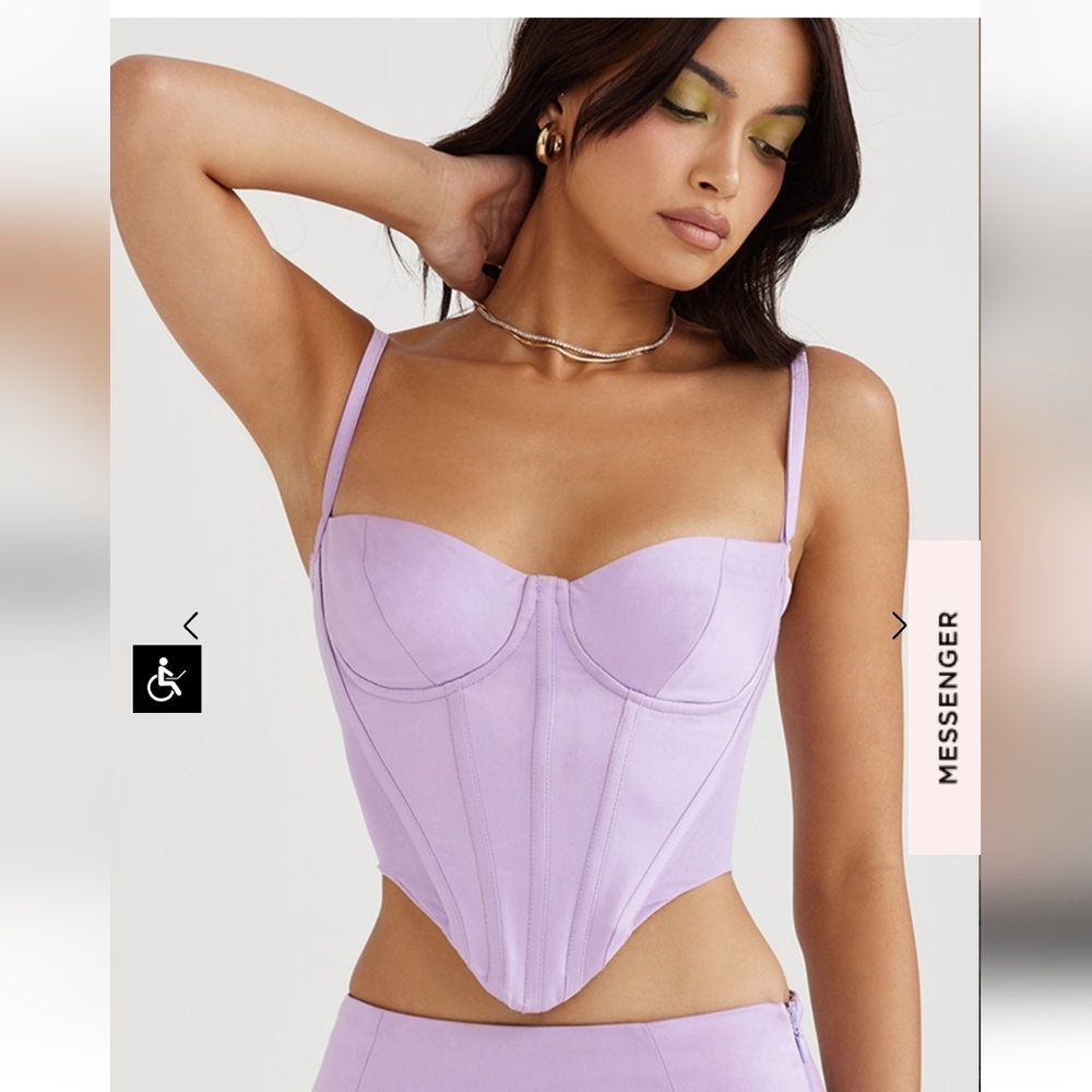 Tamsin orchid corset top